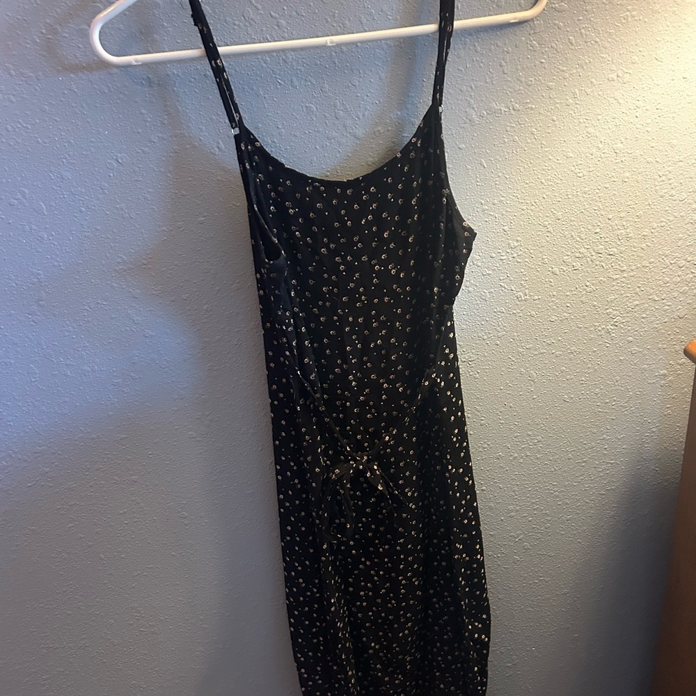 Elegant Black Floral Dress